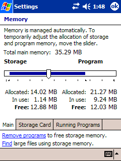 Memory Settings